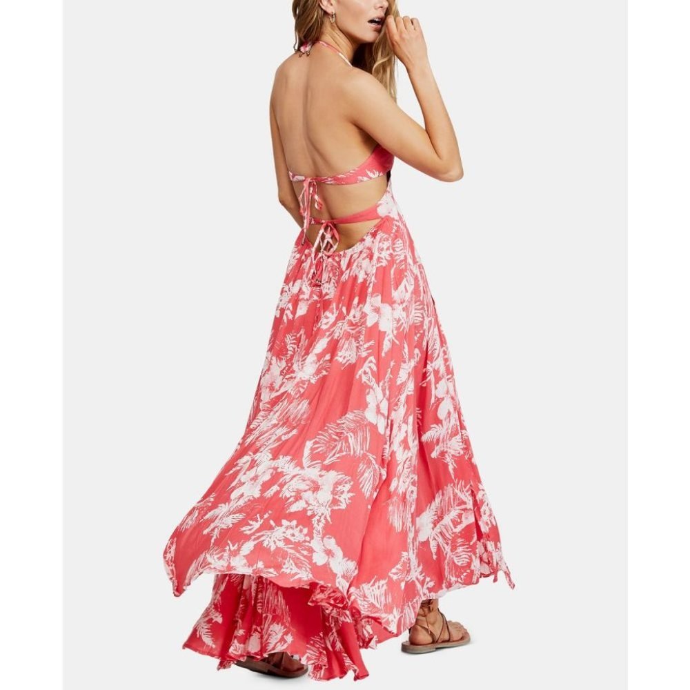 🆕️ Free People Lille Printed Tie-Back Maxi Dress - Picture 5 of 6